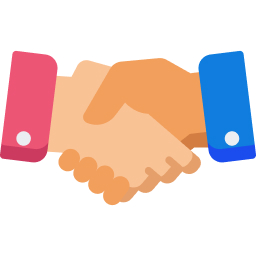 Handshake illustration - Depicting a mutually agreed job partnership.
